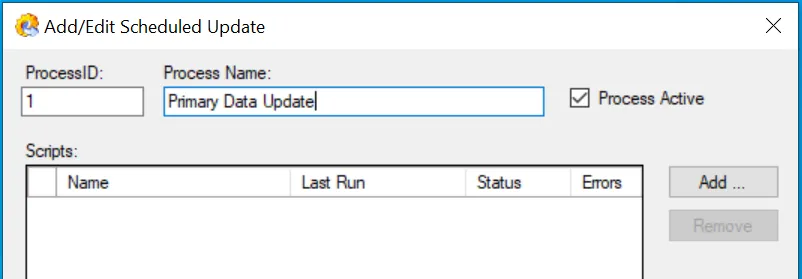 Add Scheduled Update