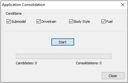 Consolidation Dialog