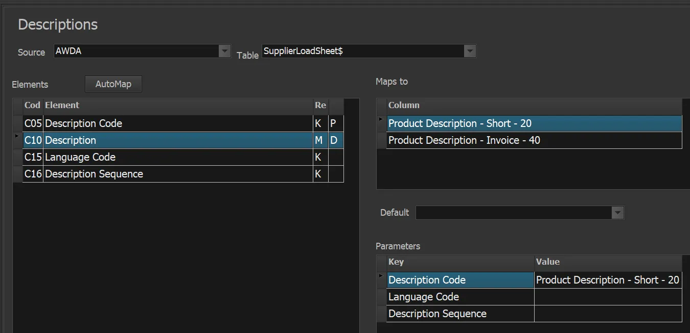 descriptions-mapping