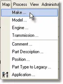 Map menu with Make highlighted
