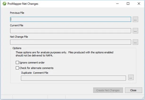 ProMapperDiff MainScreen