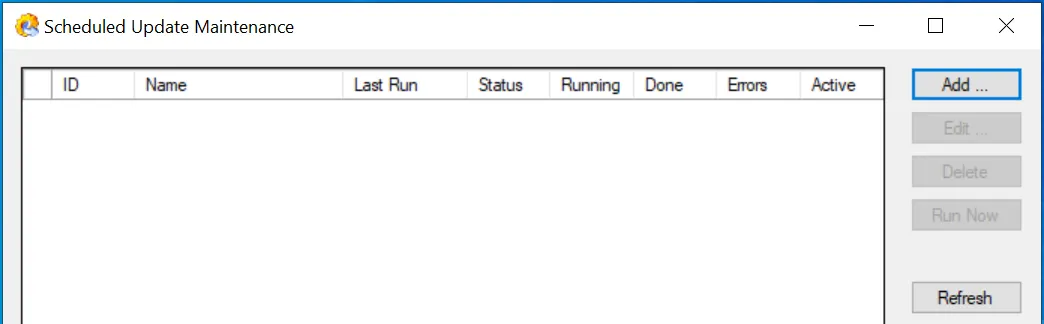 Scheduled Update Maintenance